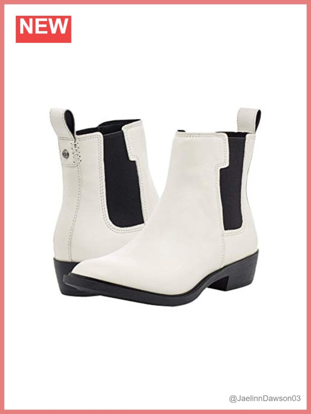 Waterproof Ankle Chelsea Boots Pull-On Low Heel Leather